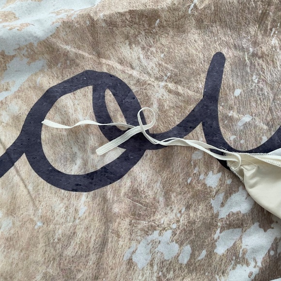 Hello Gorgeous Heart Print Duvet Cover Queen Sz Gold Zip Up Glam Girly Vibe Boho - Picture 5 of 6